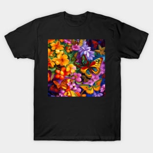 butterflies and flowers T-Shirt